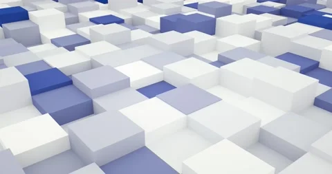 Seamless cube animation background abstract white box displacement Stock Footage 133975758