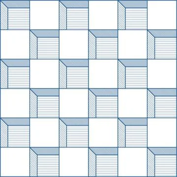 Seamless Cube Pattern. Abstract Futuristic Wrapping Paper Background. Vector 스톡 일러스트