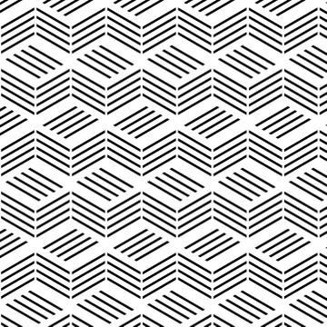 Seamless cubical linear texture pattern. optical illusion effect. Stock Illustration