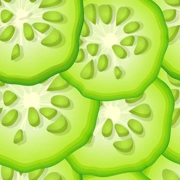 Seamless cucumber slices Illustrazione stock