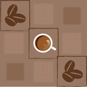 Seamless a cup of coffee pattern for wallpaper, menu, background, textile イラスト素材