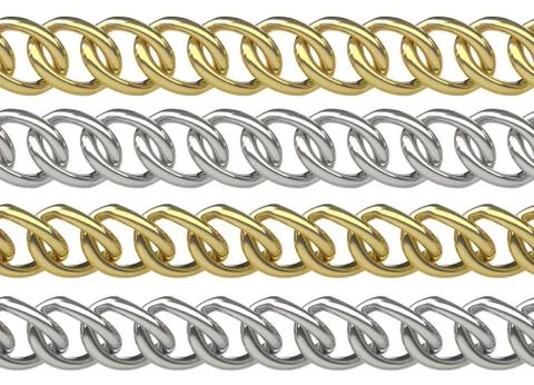 Seamless curb chains Stock Illustration