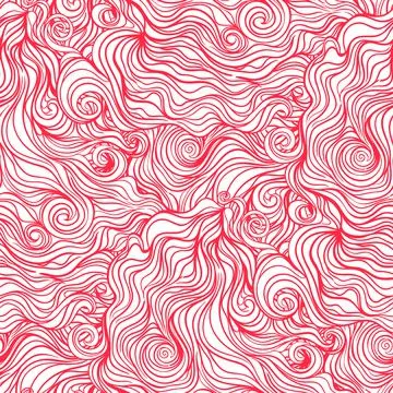Seamless curl wave background Stock Illustration