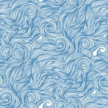 Seamless curl wave background Stock Illustration