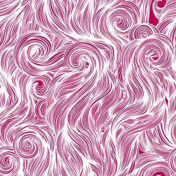 Seamless curl wave background Stock Illustration