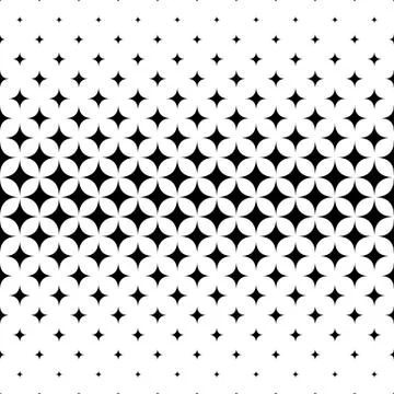 Seamless curved star pattern design vector Illustrazione stock