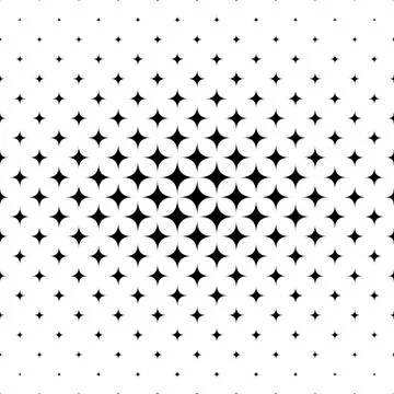 Seamless curved star pattern Stock Illustration