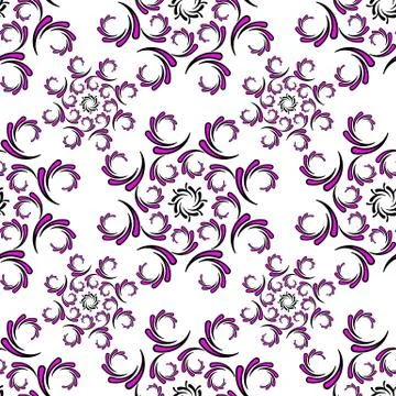 Seamless of curwed violet pattern Stock Illustration