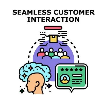 Seamless customer interaction providing excellent user experience Stock Illustration
