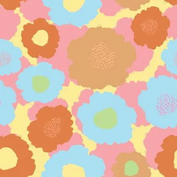 Seamless cute flowers pattern background , greeting card or fabric Illustrazione stock