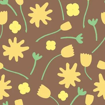 Seamless cute little flowers pattern background , greeting card or fabric Stock Illustration