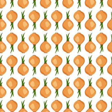Seamless cute pattern with onion Stock Illustration