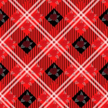 Seamless cute pattern in pretty flowers. Composite overlay. Floral arrangemen Stock Illustration