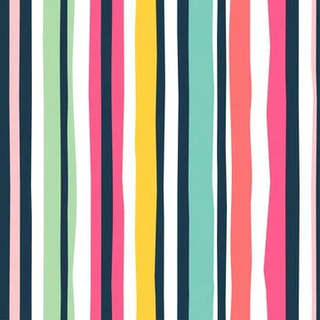 Seamless cute pattern with stripes Stock Illustration