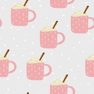 Seamless Cute Scandinavian vector pattern Stock Illustration