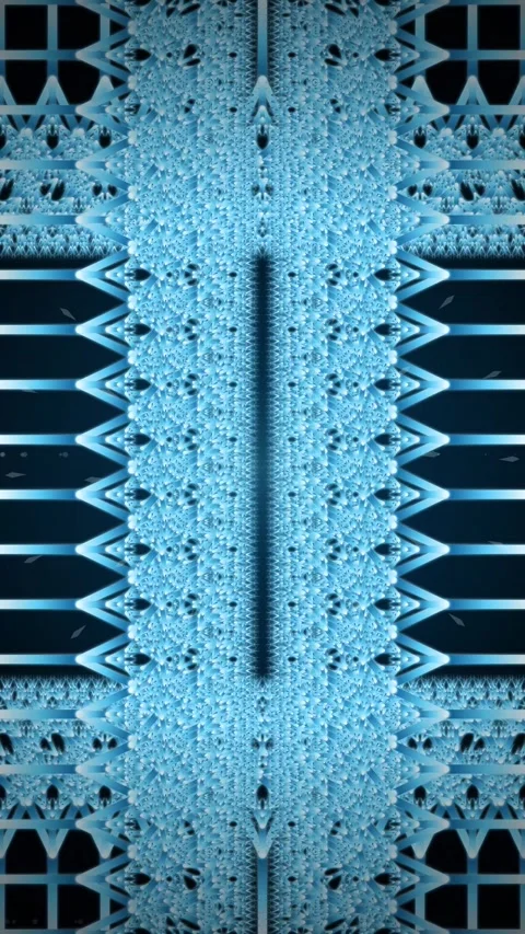 Seamless cyan geometric backdrop with intricate futuristic patterns and flo.. Stock Footage 345493196
