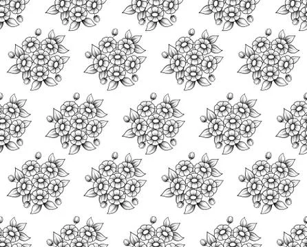Seamless daisy background Stock Illustration