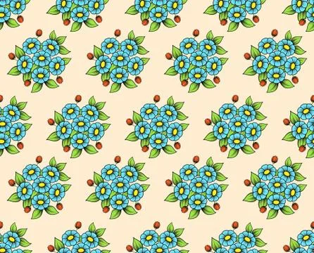 Seamless daisy background Stock Illustration