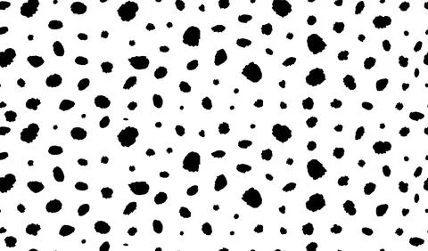 Seamless dalmatian animal horizontal pattern. Vector illustration with rand.. 스톡 일러스트