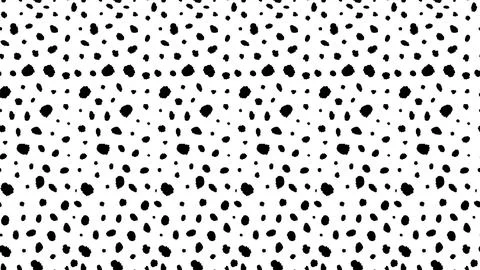 Seamless dalmatian animal horizontal pattern. Vector illustration with random Illustrazione stock