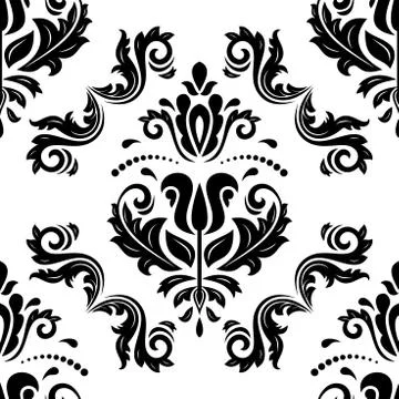 Seamless Damask Background Stock Illustration