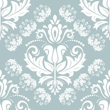 Seamless Damask Background Stock Illustration