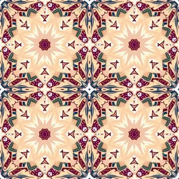 Seamless Damask Background Pattern Design and Wallpaper Made of Turkish Texture Stock Illustration