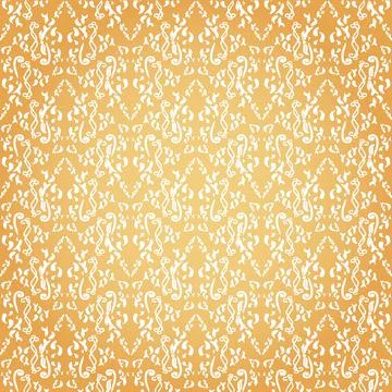 Seamless damask floral pattern. Baroque wallpaper. Vintage white ornament on Stock Illustration