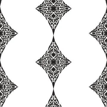 Seamless damask ornamental pattern in vector format. Vintage floral decorativ イラスト素材