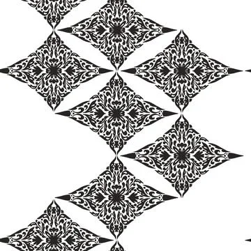 Seamless damask ornamental pattern in vector format. Vintage floral decorativ イラスト素材