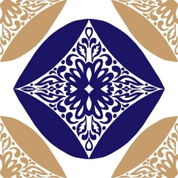 Seamless damask ornamental pattern in vector format. Vintage floral decorativ Stock Illustration