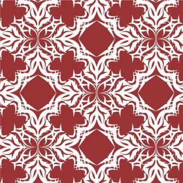 Seamless Damask Pattern Background Stock Illustration