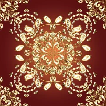 Seamless damask pattern background for sketch design in the style of Baroque. Go Stock Illustration