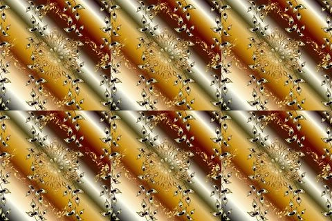 Seamless damask pattern background for wallpaper design in the style of Baroque. Stock Illustration