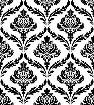 Seamless damask pattern Stock Illustration