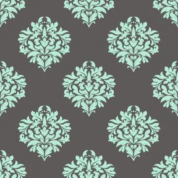 Seamless damask pattern Stock Illustration