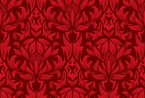 Seamless damask pattern Stock Illustration