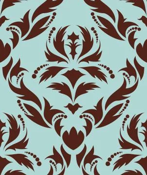 Seamless damask pattern Stock Illustration