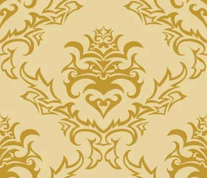 Seamless damask pattern Illustrazione stock