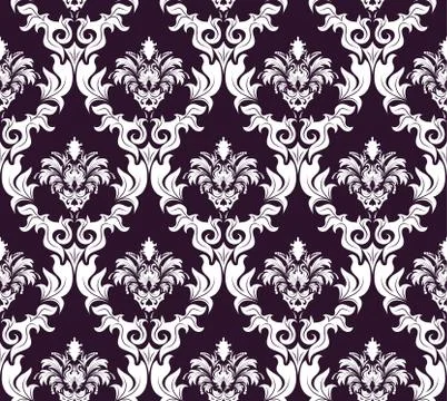 Seamless damask pattern Stock Illustration