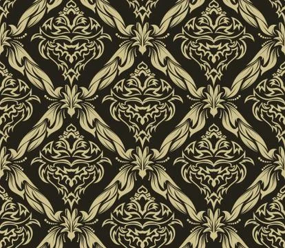 Seamless damask pattern Stock Illustration