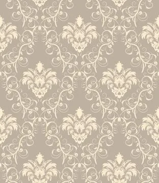 Seamless damask pattern Stock Illustration
