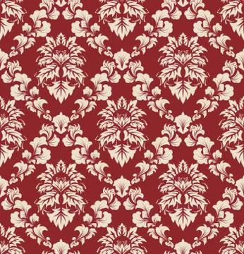 Seamless damask pattern Stock Illustration