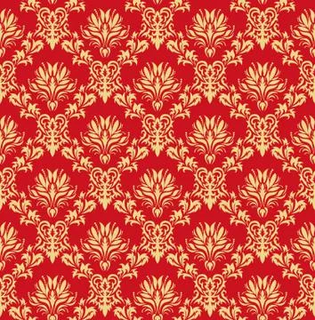 Seamless damask pattern Stock Illustration