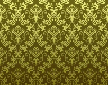 Seamless damask pattern Stock Illustration