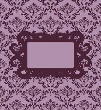 Seamless damask pattern Stock Illustration