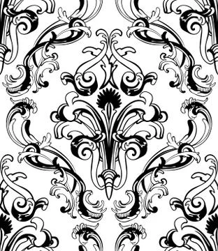 Seamless damask pattern Stock Illustration