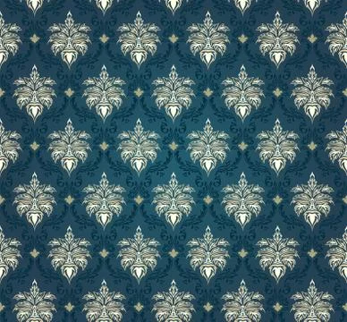 Seamless damask pattern Stock Illustration
