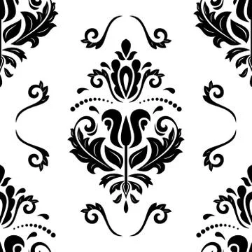 Seamless Damask Pattern Stock Illustration