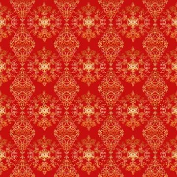 Seamless damask  pattern イラスト素材
